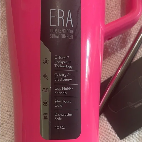 Brumate ERA Pink Leakproof Tumbler with Straw - Picture 2 of 6